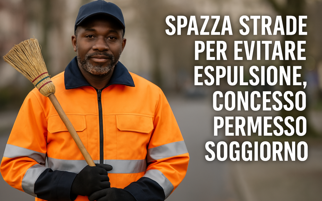 Spazza strade per evitare espulsione, concesso permesso soggiorno