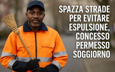 Spazza strade per evitare espulsione, concesso permesso soggiorno