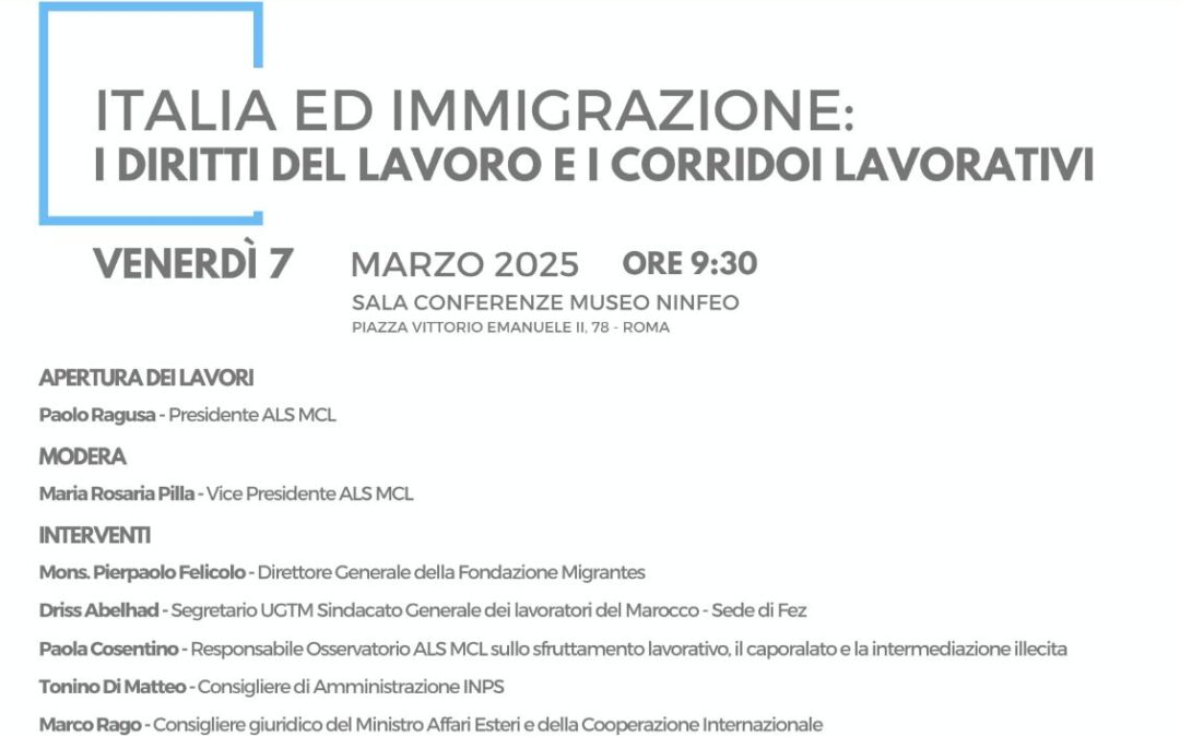 A Roma convegno su “Italia e immigrazione”