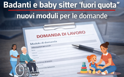 Badanti e baby sitter “fuori quota”, nuovi moduli per le domande