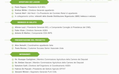 AGROALIMENTARE: DOMANI LA PRESENTAZIONE DI APPELLANDO A SOSTENGNO DELLA GRANDE DISTRIBUZIONE ITALIANA IN GERMANIA
